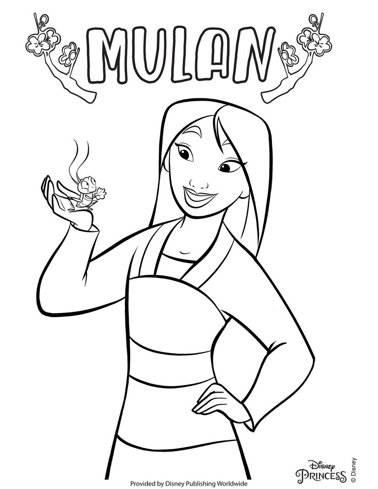mulan coloring page