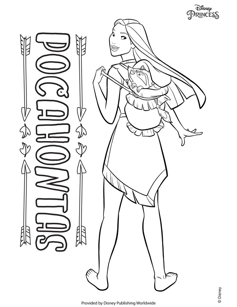 pocahontas colouring pages